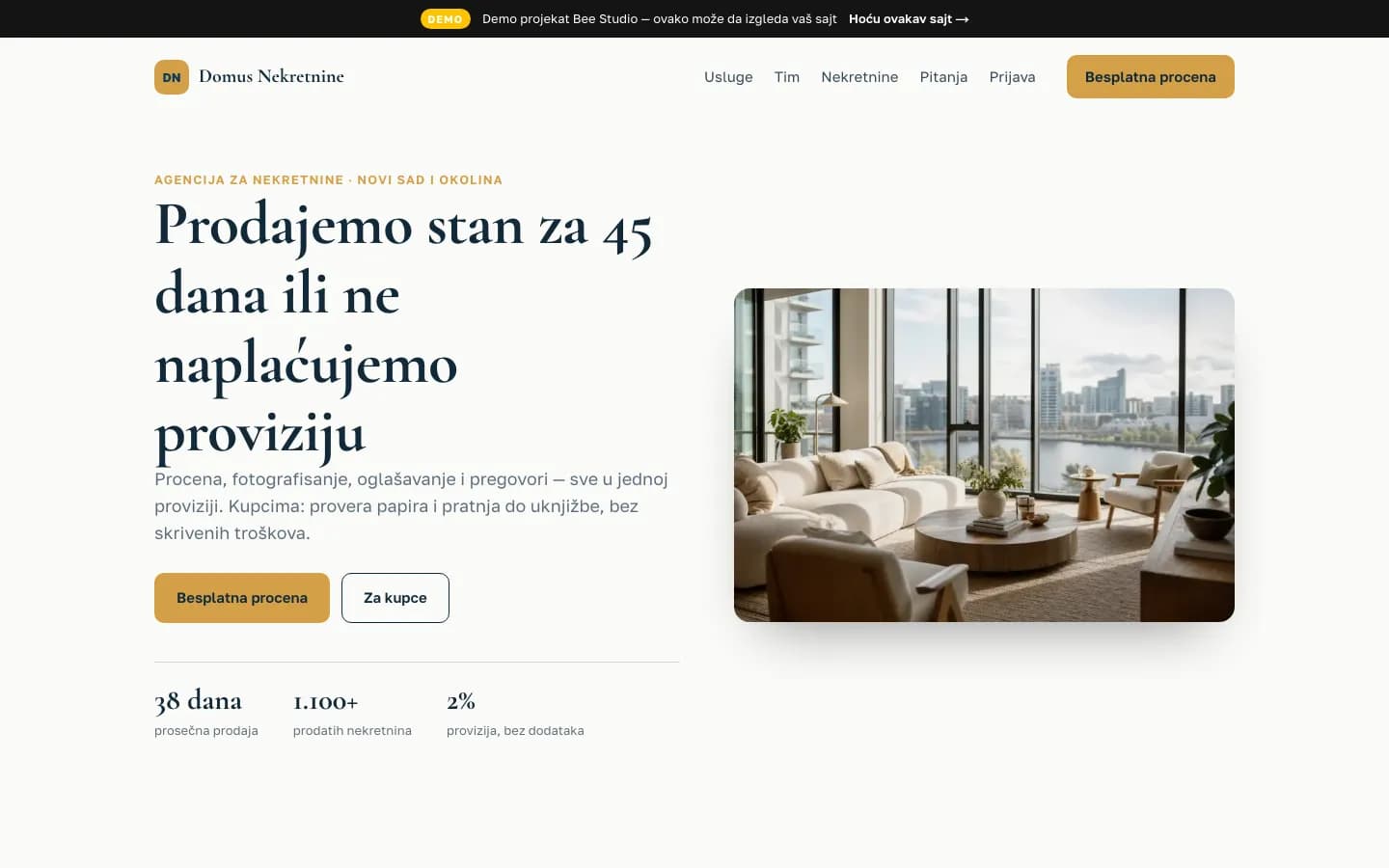 Domus Nekretnine — desktop