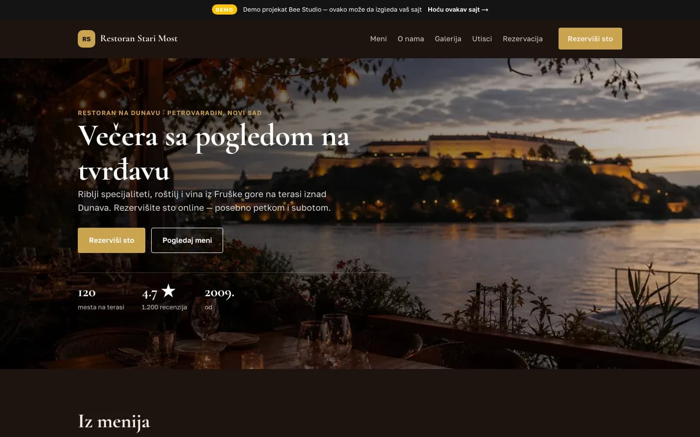 Restoran Stari Most — desktop