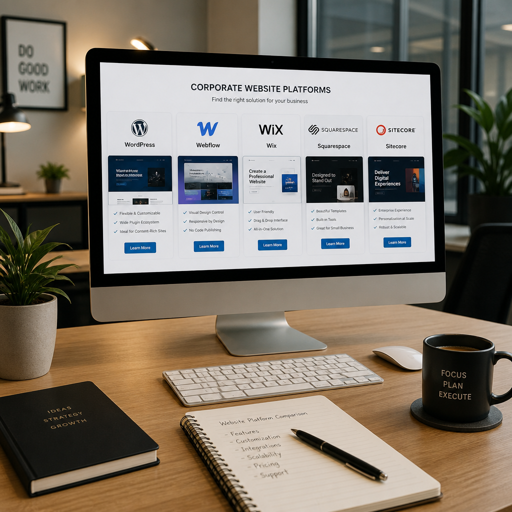 Сравнение платформ для корпоративных сайтов